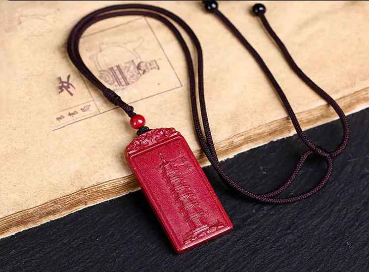 Purple-Gold Cinnabar Kuixing Talisman Pendant – Scholar’s Triumph & Cosmic Authority